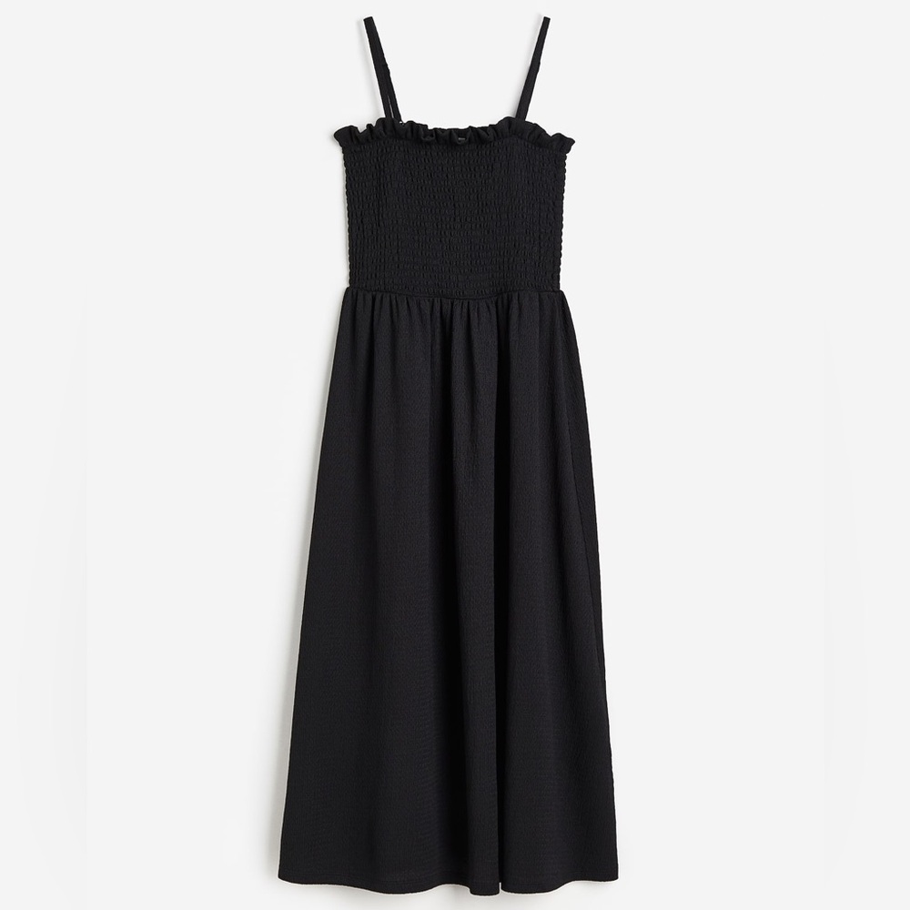 H&M Smocked-Bodice Stretchy Midi Dress